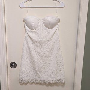 Women's New with Tags Fate White Strapless Lace Dress Size Large